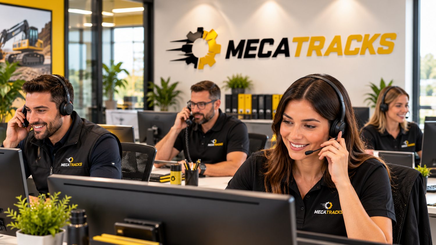 Techniciens MECATRACKS à votre écoute par téléphone